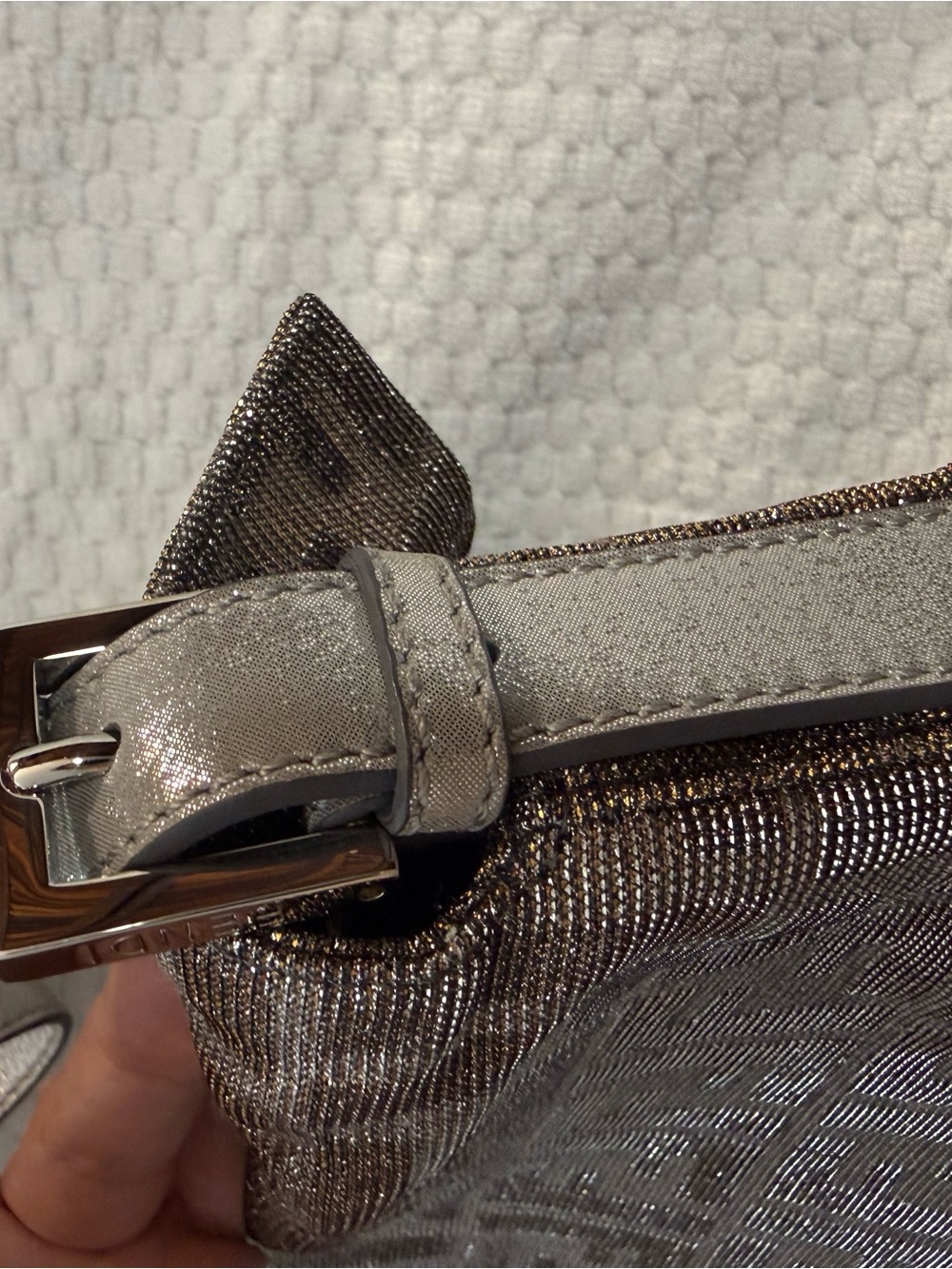 Fendi Monogram Zucca Shoulder Bag in Brown and Gray - Picture 9 of 16